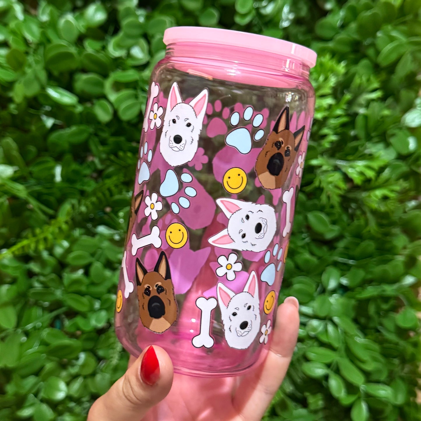 German Shepherd Glass Cup