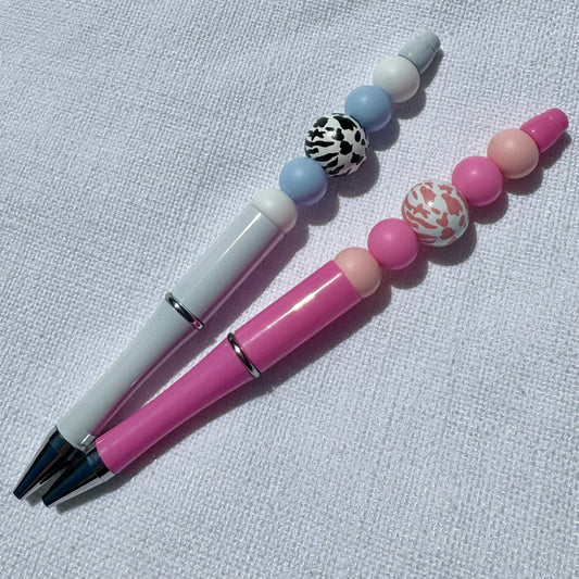 Cow Print - Beaded Pen