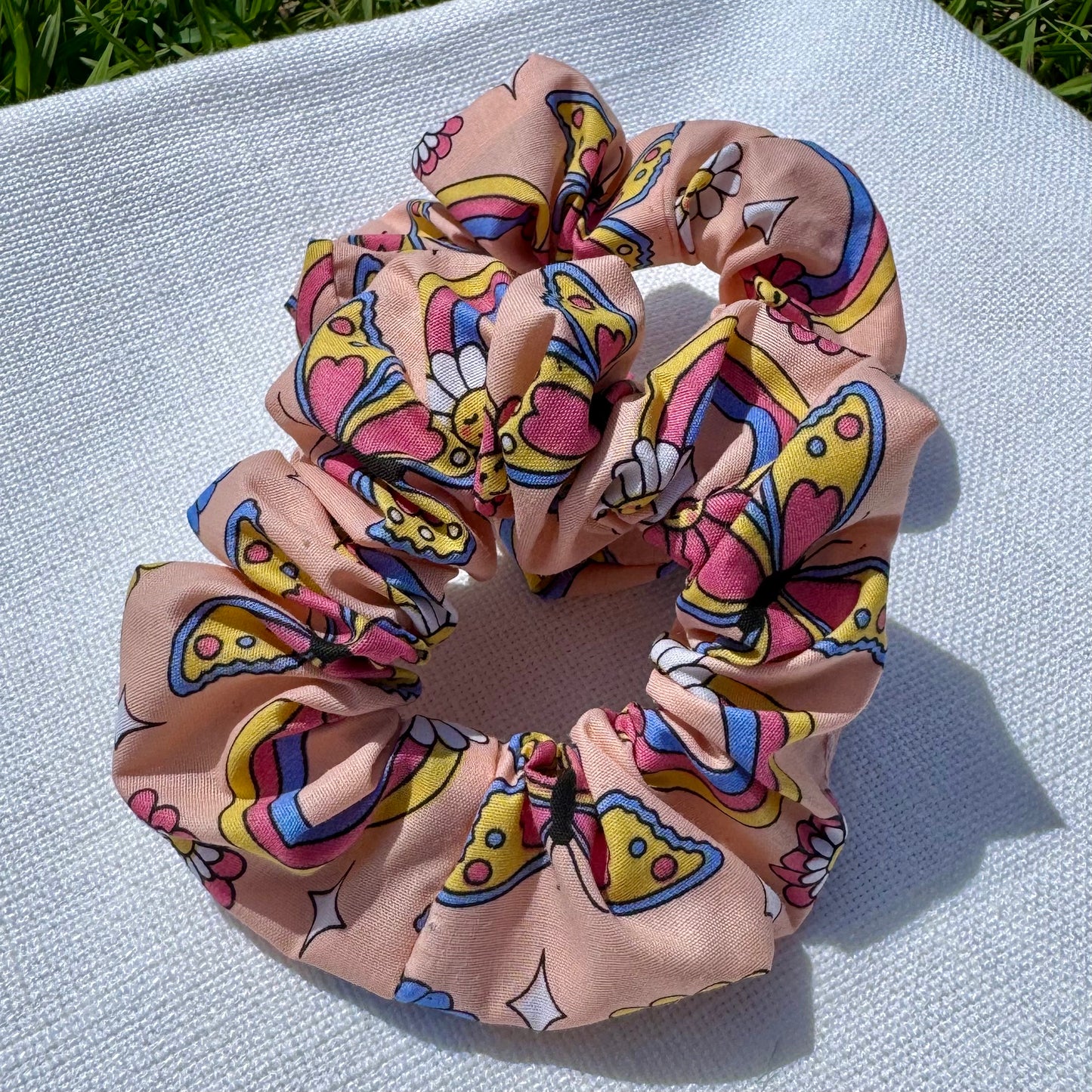 Retro Rainbow Scrunchie