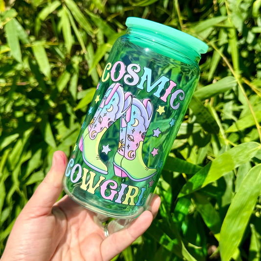 Cosmic Cowgirl Glass Cup