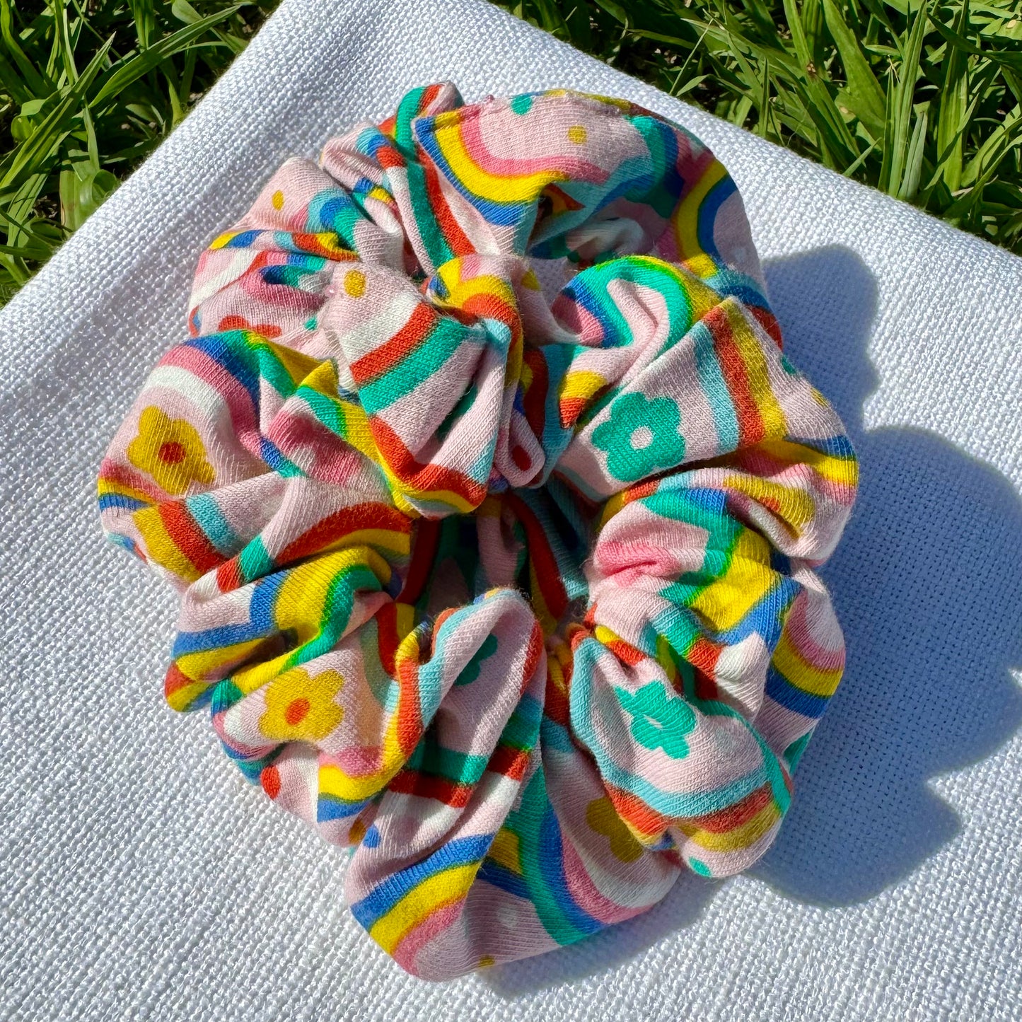 Bright Rainbows Scrunchie