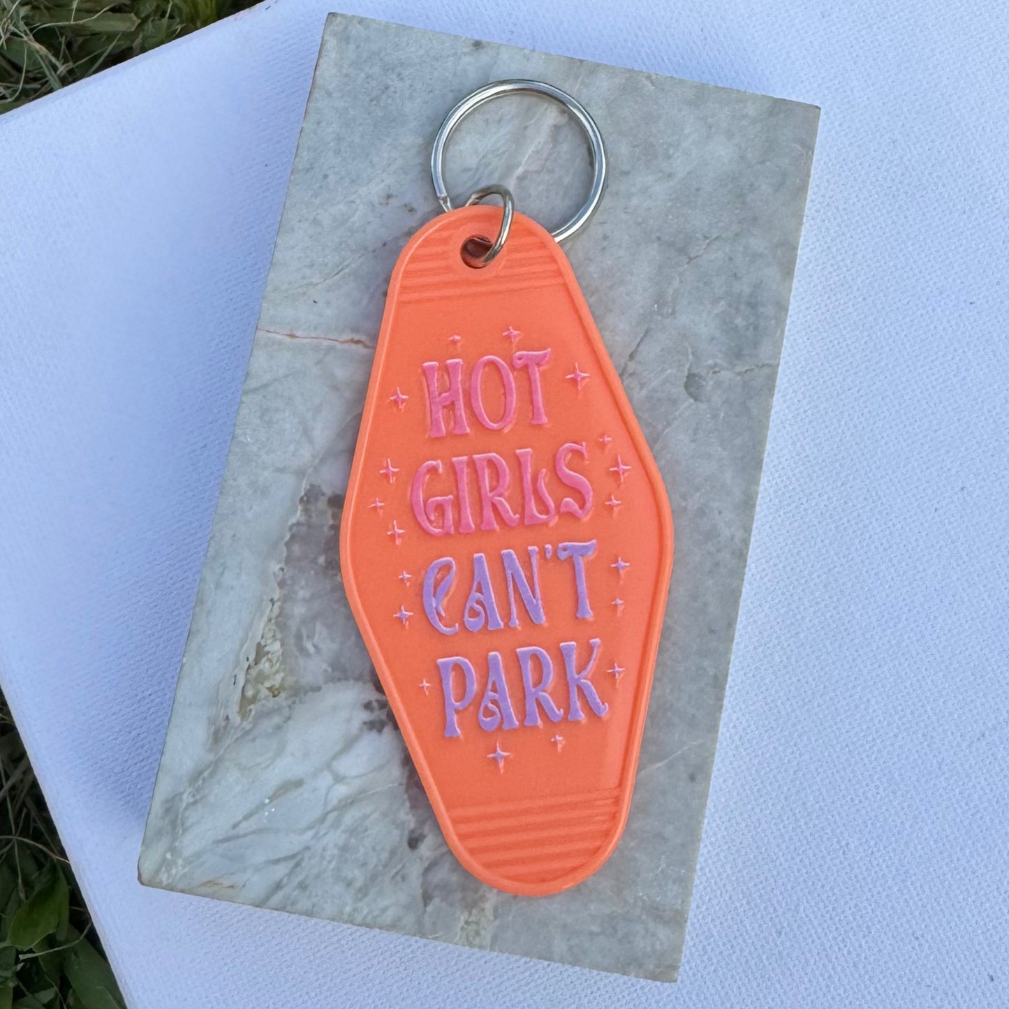 Motel Keychain: Hot girls can’t park