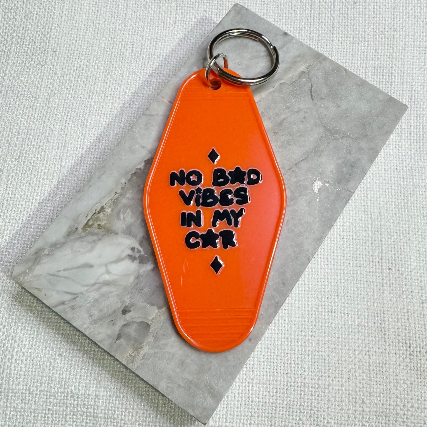 Motel Keychain: No bad vibes in my car