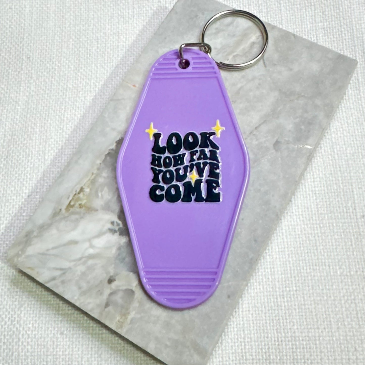 Motel Keychain: Look how far you've come