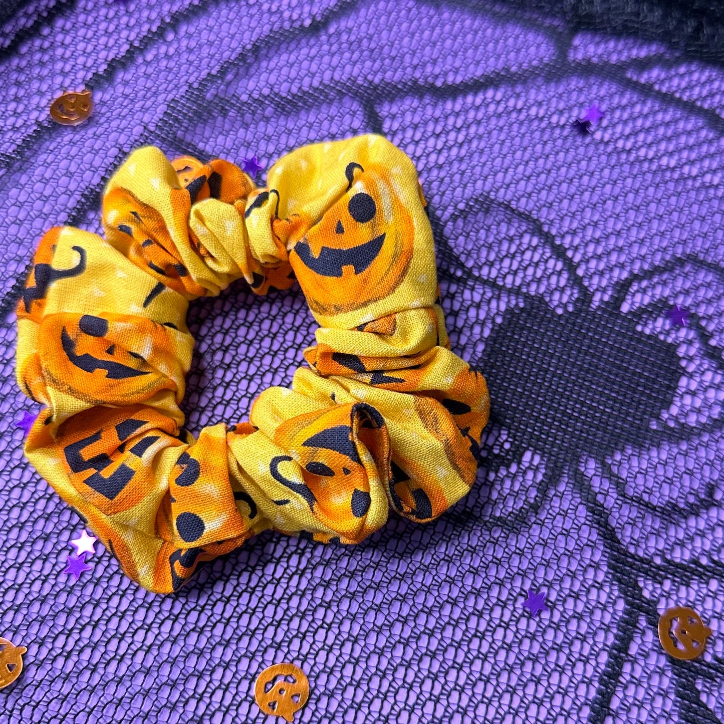 Jack-O Lantern Scrunchie