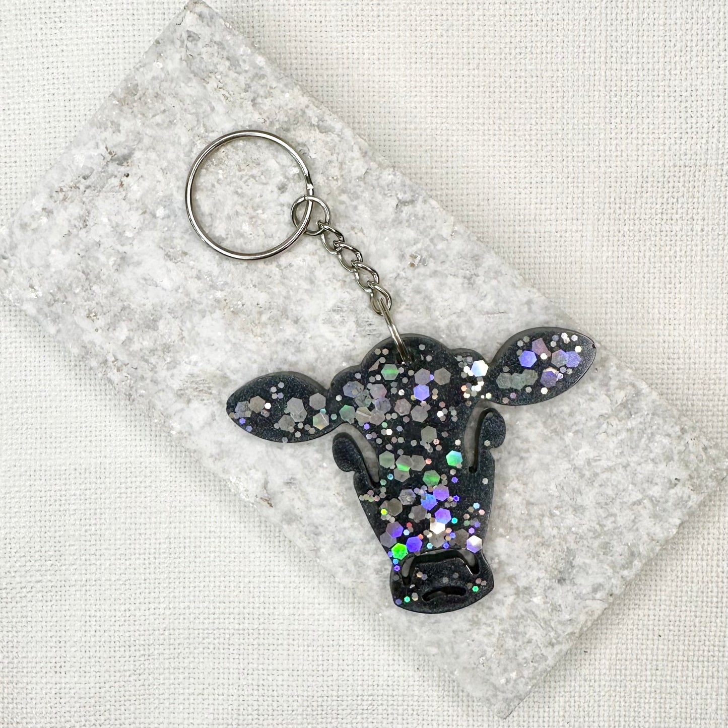 Cow Head Keyring - Medium